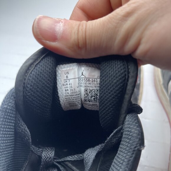 Nike Air Jordan 1 Low White/Black-Varsity Red-White 553558-161 Size 8 - Picture 15 of 16